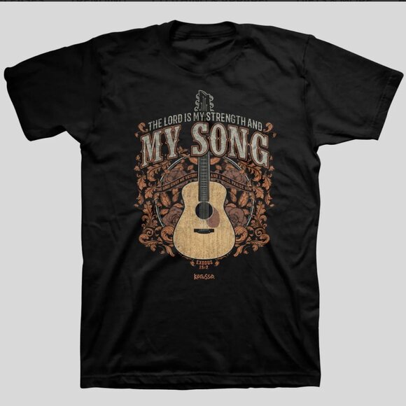 Kerusso Adult Cotton Short Sleeve T-Shirt "Lord is My Strength and My Song - NWT - Picture 1 of 4